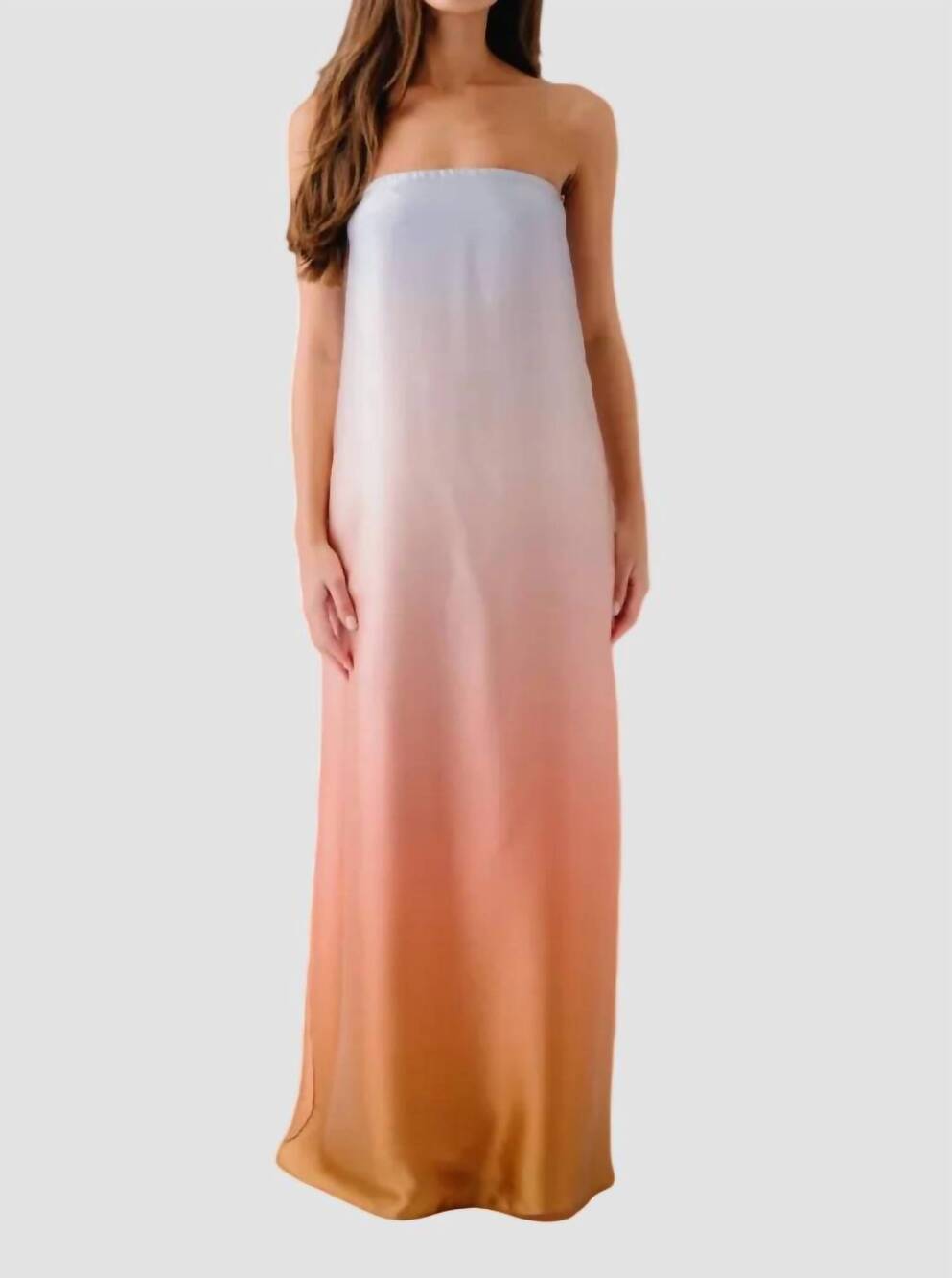 NEW SABLYN arden strapless ombre maxi dress in melon